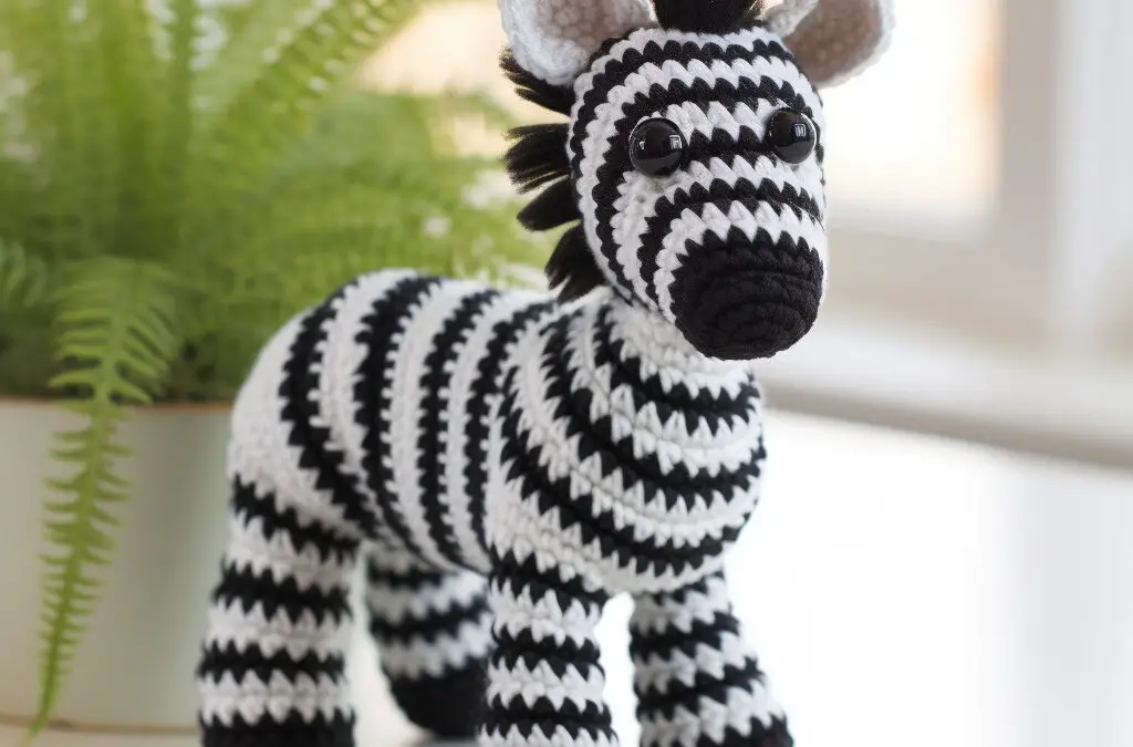 Black-and-White Amigurumi Figures