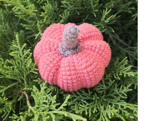 Handmade crocheted little pumpkin