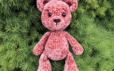 Adorable little crochet teddy bear